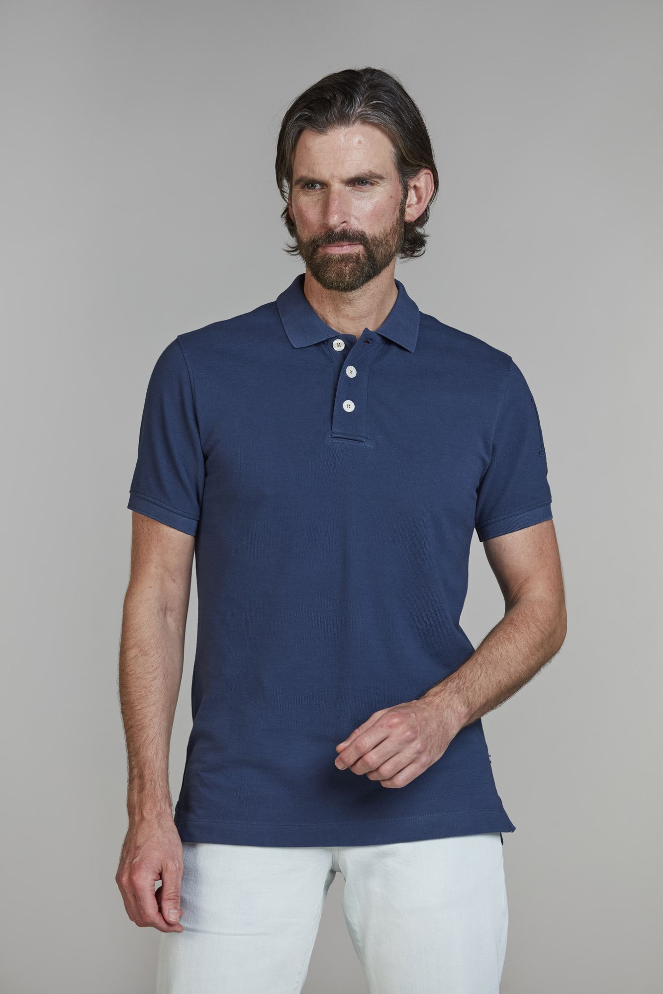 Rough Style Polo, Blå, M, Hansen & Jacob - M