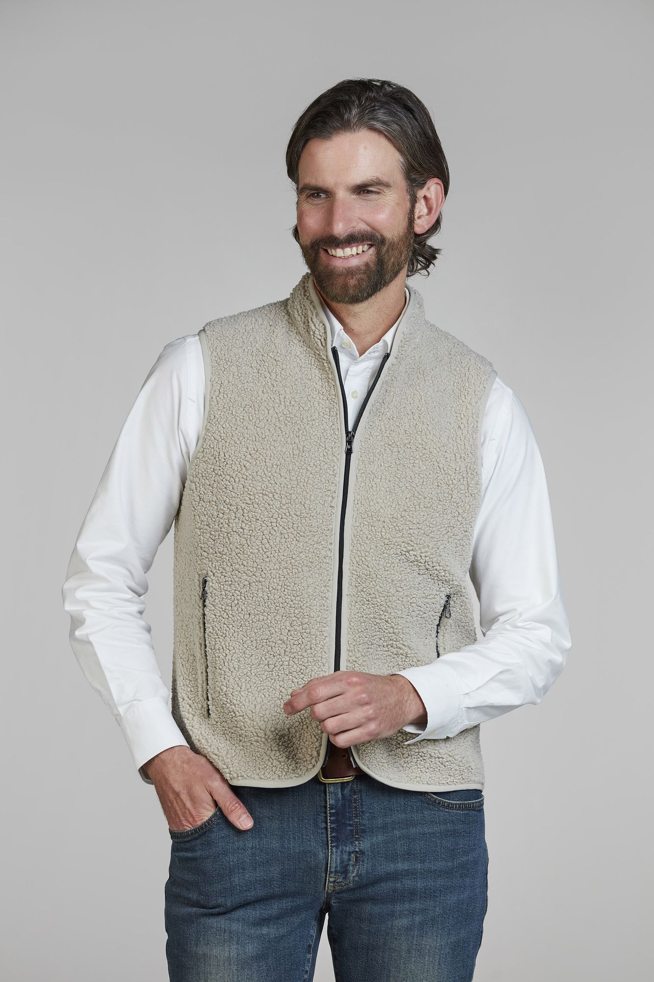 Pile Fleece Vest, Sand, XXL, Hansen & Jacob - XXL