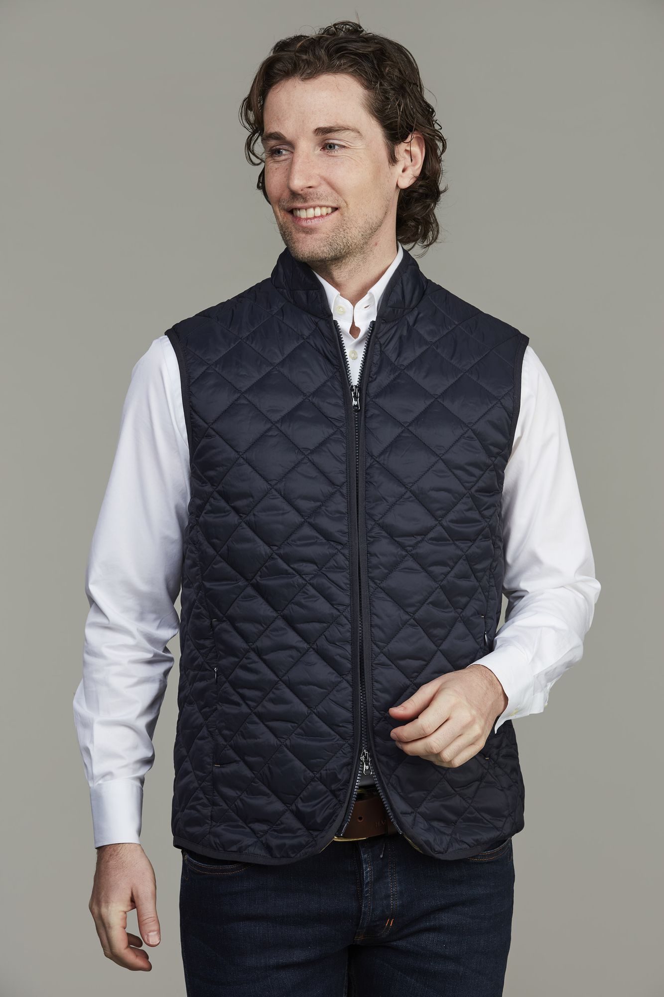 Coredo Quilted Vest, Marinblå, XXL, Hansen & Jacob - XXL