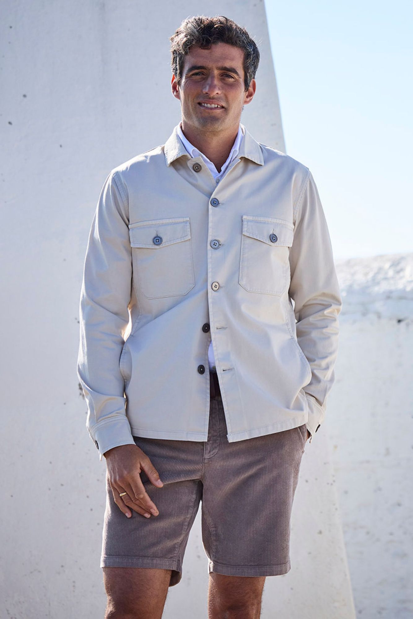 Skjorta, Clearwater Overshirt, Offwhite, XXL, Hansen & Jacob - XXL
