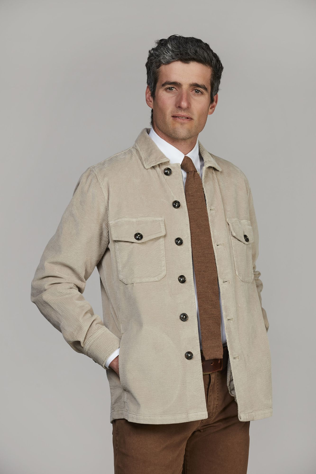 8W Corduroy Overshirt BEIGE