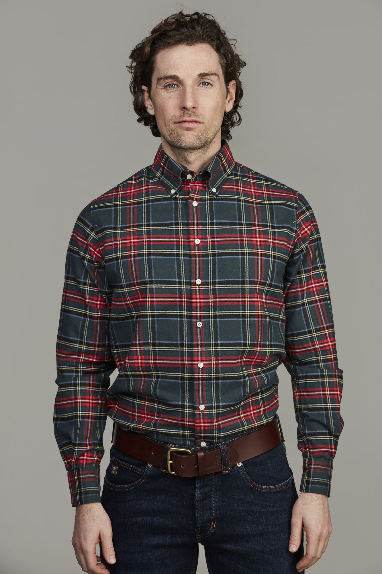 Skjorta, Tartan Flanel Shirt, Röd, L, Hansen & Jacob - L