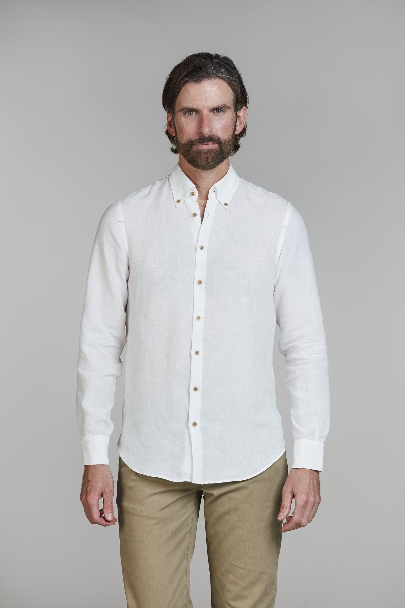 Skjorta, Classic Linen Shirt, Vit , M, Hansen & Jacob - M