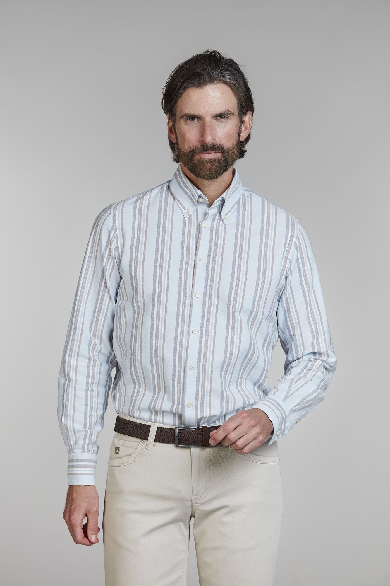 Skjorta, Gelato Stripe Shirt, Ljusblå, XL, Hansen & Jacob - XL