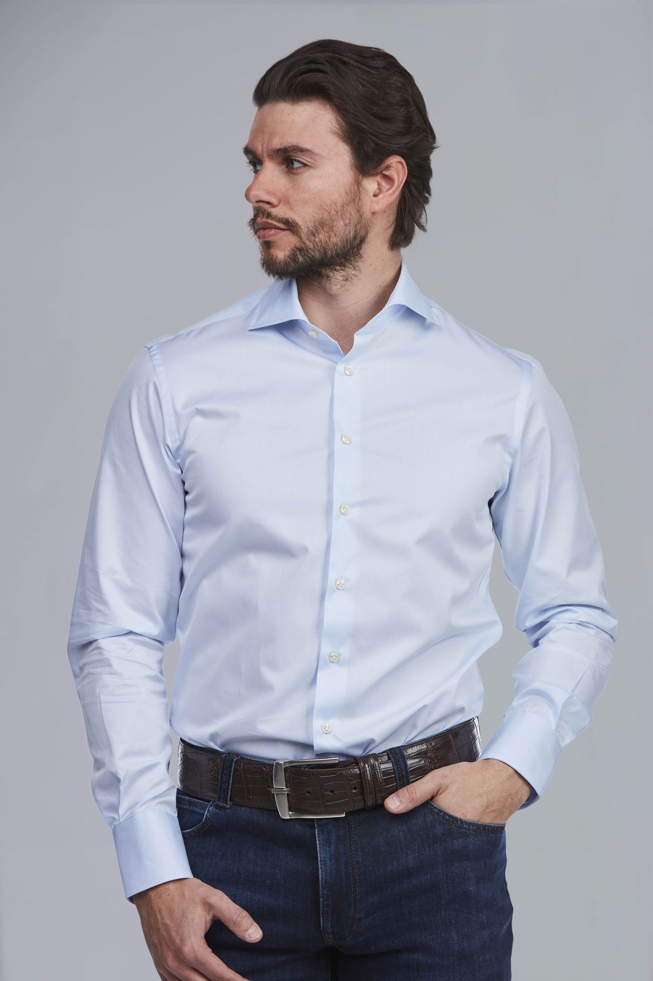 Skjorta, Dressed Wintwill Shirt, Ljusblå, 44, Hansen & Jacob - 44
