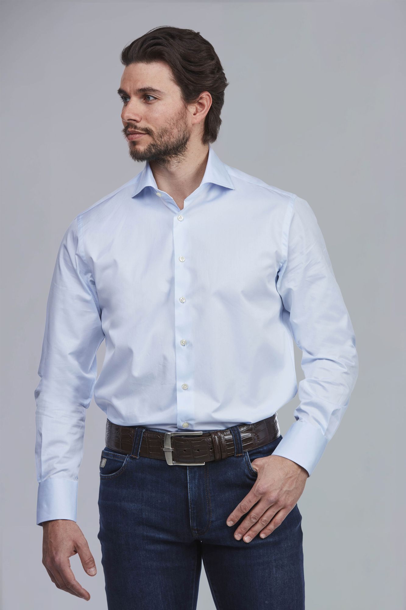 Skjorta, Dressed Wintwill Shirt, Ljusblå, 38, Hansen & Jacob -