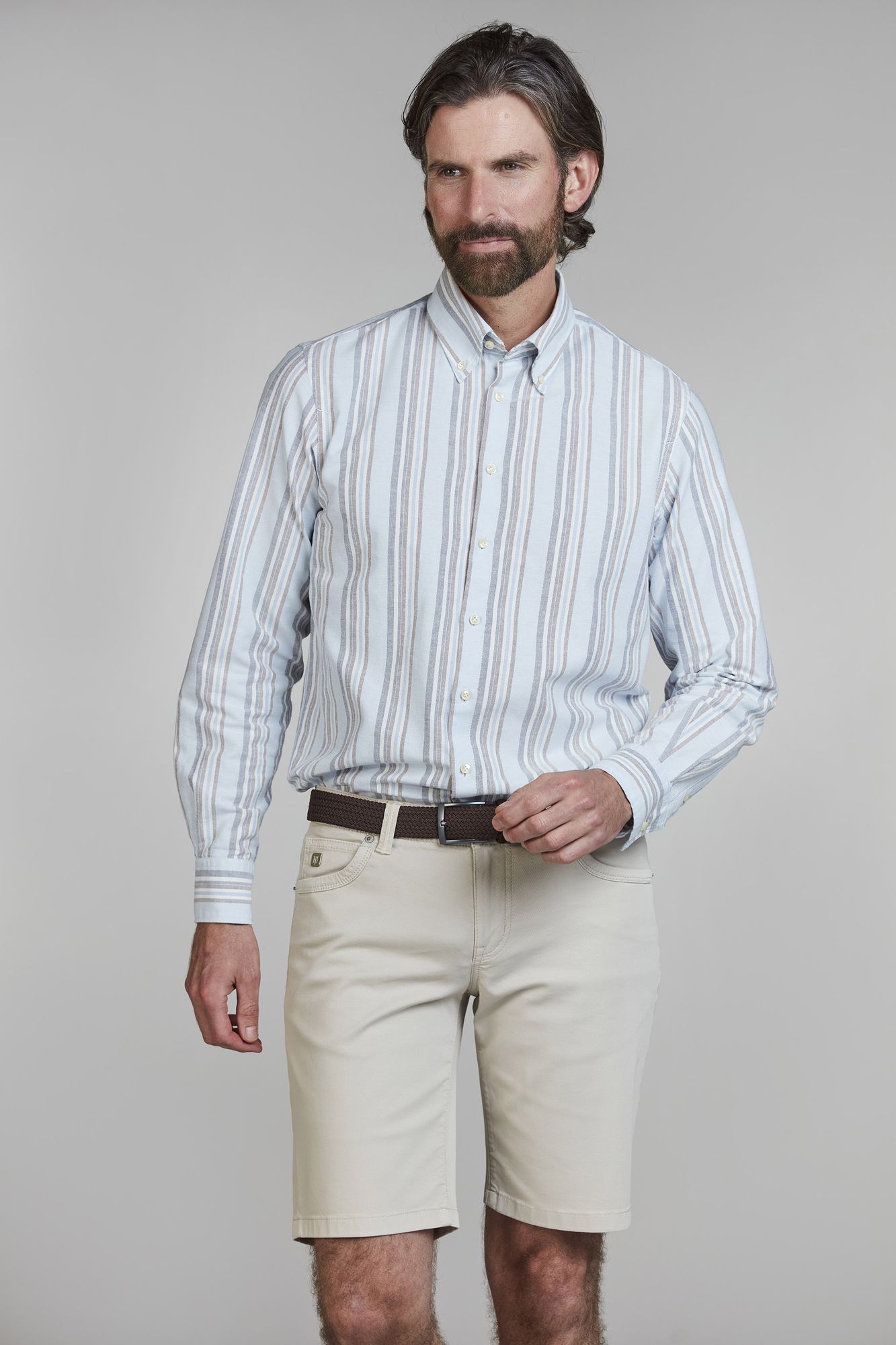 5-pkt Pan Oxford Shorts, Offwhite, XL, Hansen & Jacob – XL