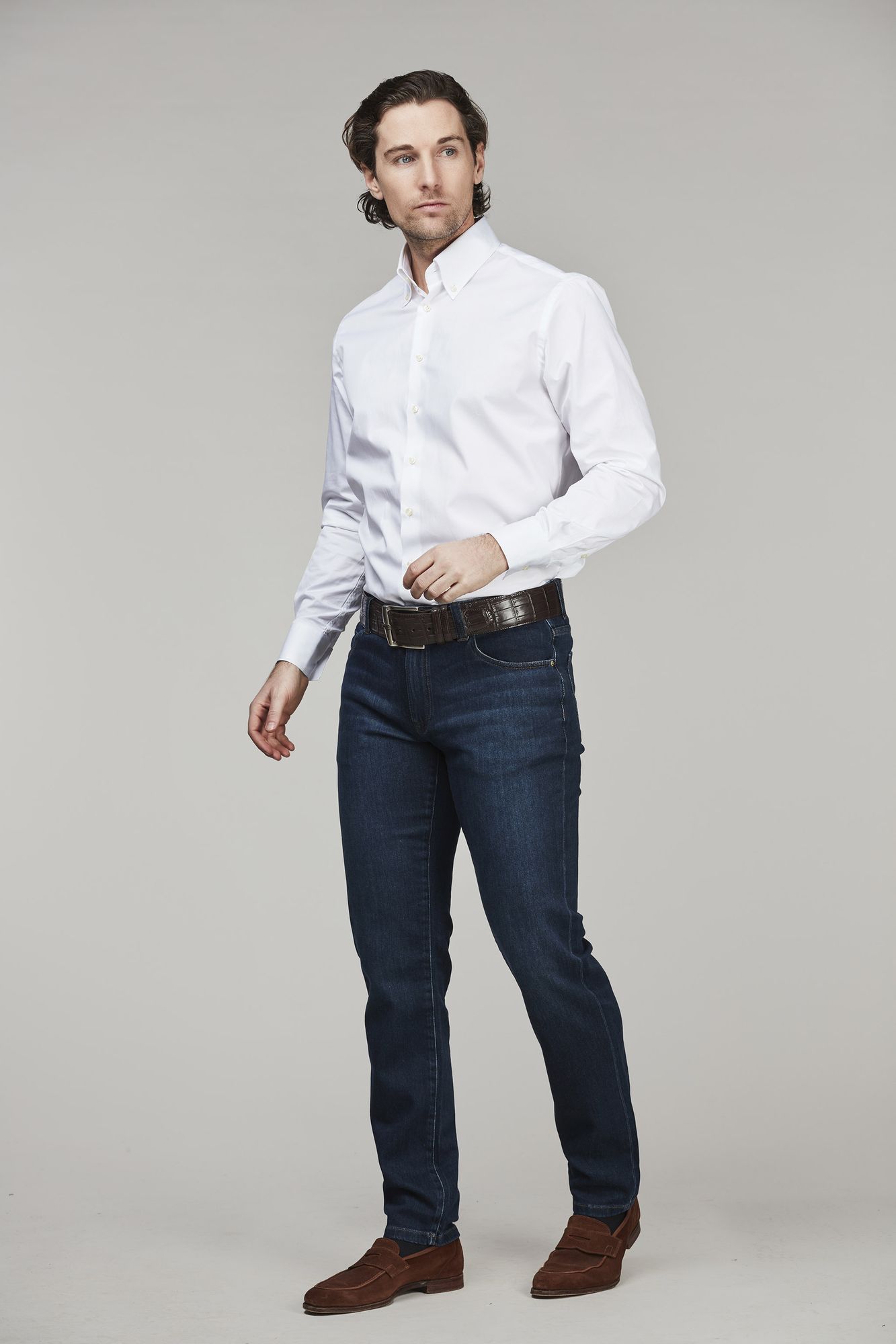 Exklusiva Jeans, 5-pkt Cape Town Silk Touch Denim, Blå, 36/34, Hansen & Jacob - 36/34