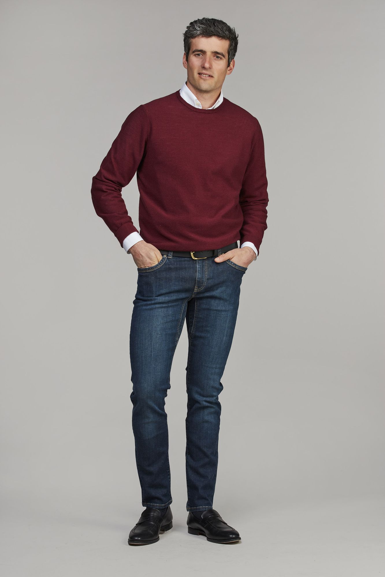 5-pkt Cut N´Sew Knight Superstretch, Blå, 36/34, Hansen & Jacob – 36/34