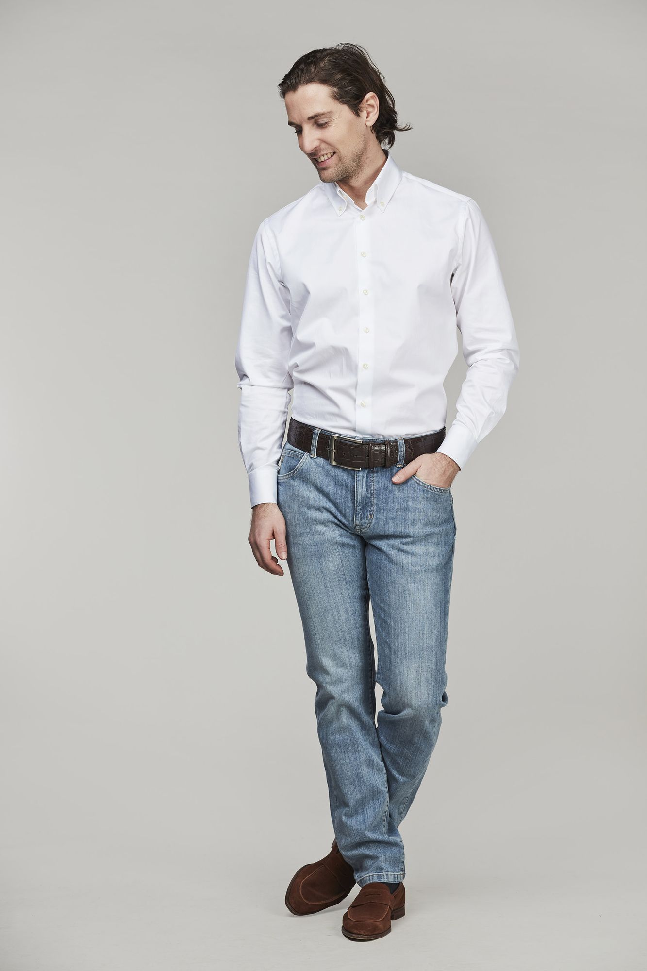 Exklusiva Jeans, 5-pkt Cape Town Denim, Ljusblå, 30/34, Hansen & Jacob – 30/34