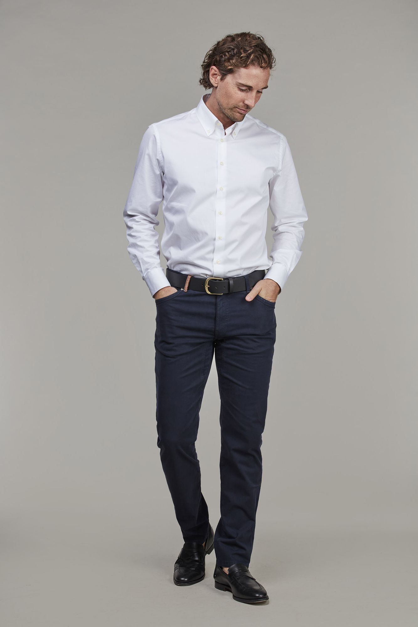 5-pkt Cut N´Sew Aerodyn Stretch, Marinblå, 33/32, Hansen & Jacob – 33/32