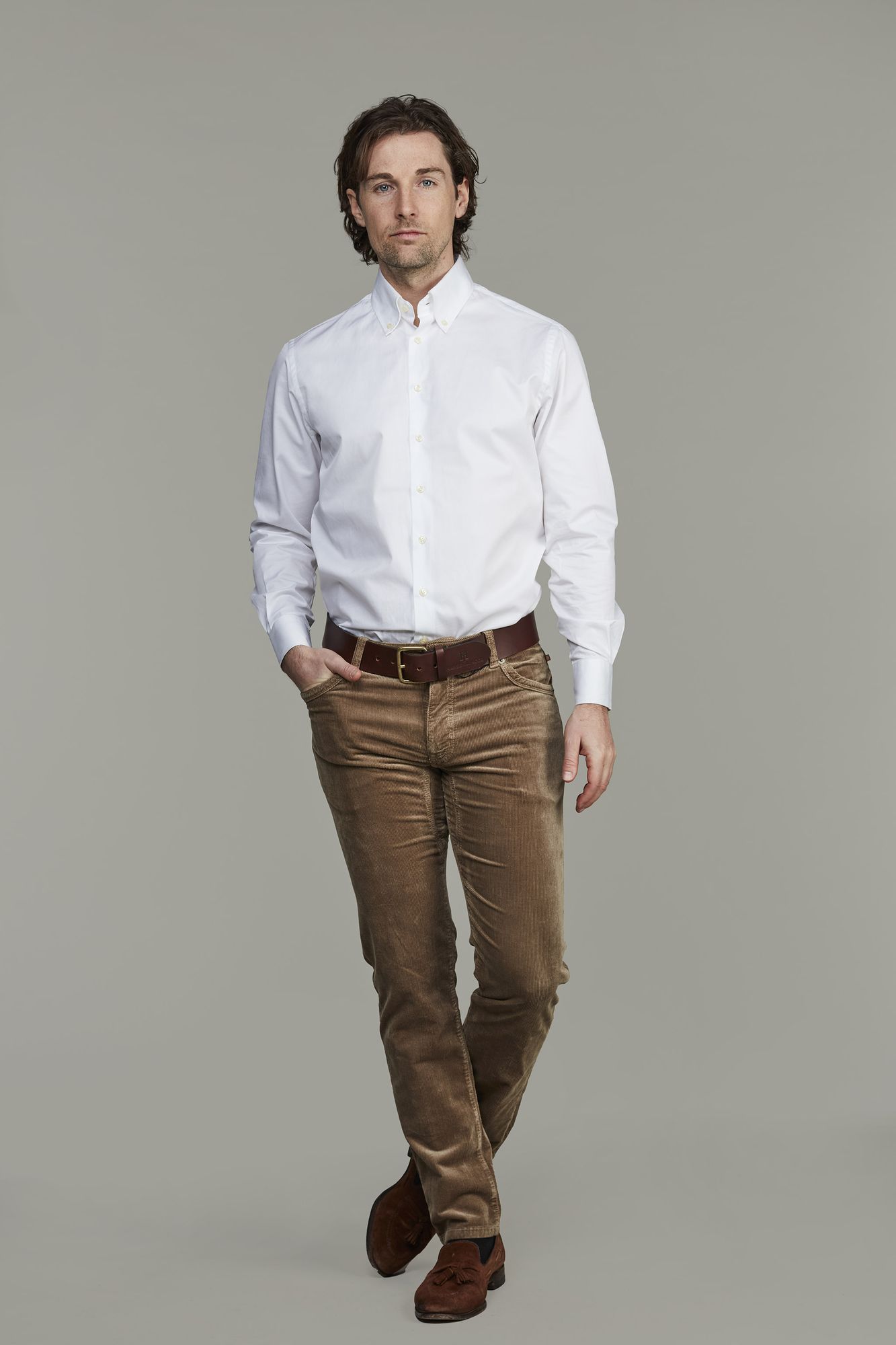 5-pkt Cut N´Sew Cord, Beige, 42/34, Hansen & Jacob - 42