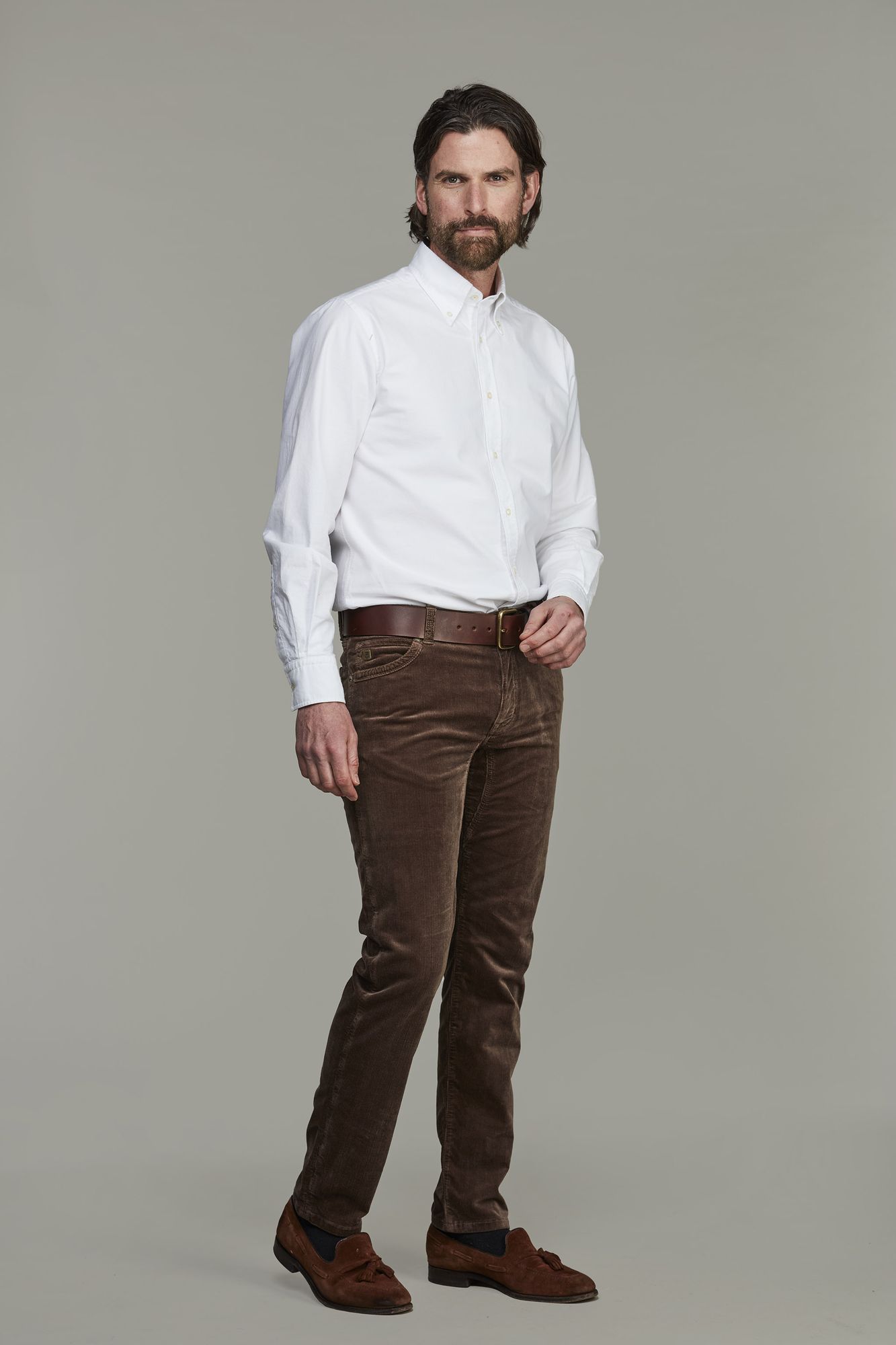 5-pkt Cut N´Sew Cord, Ljusbrun, 40/32, Hansen & Jacob - 40