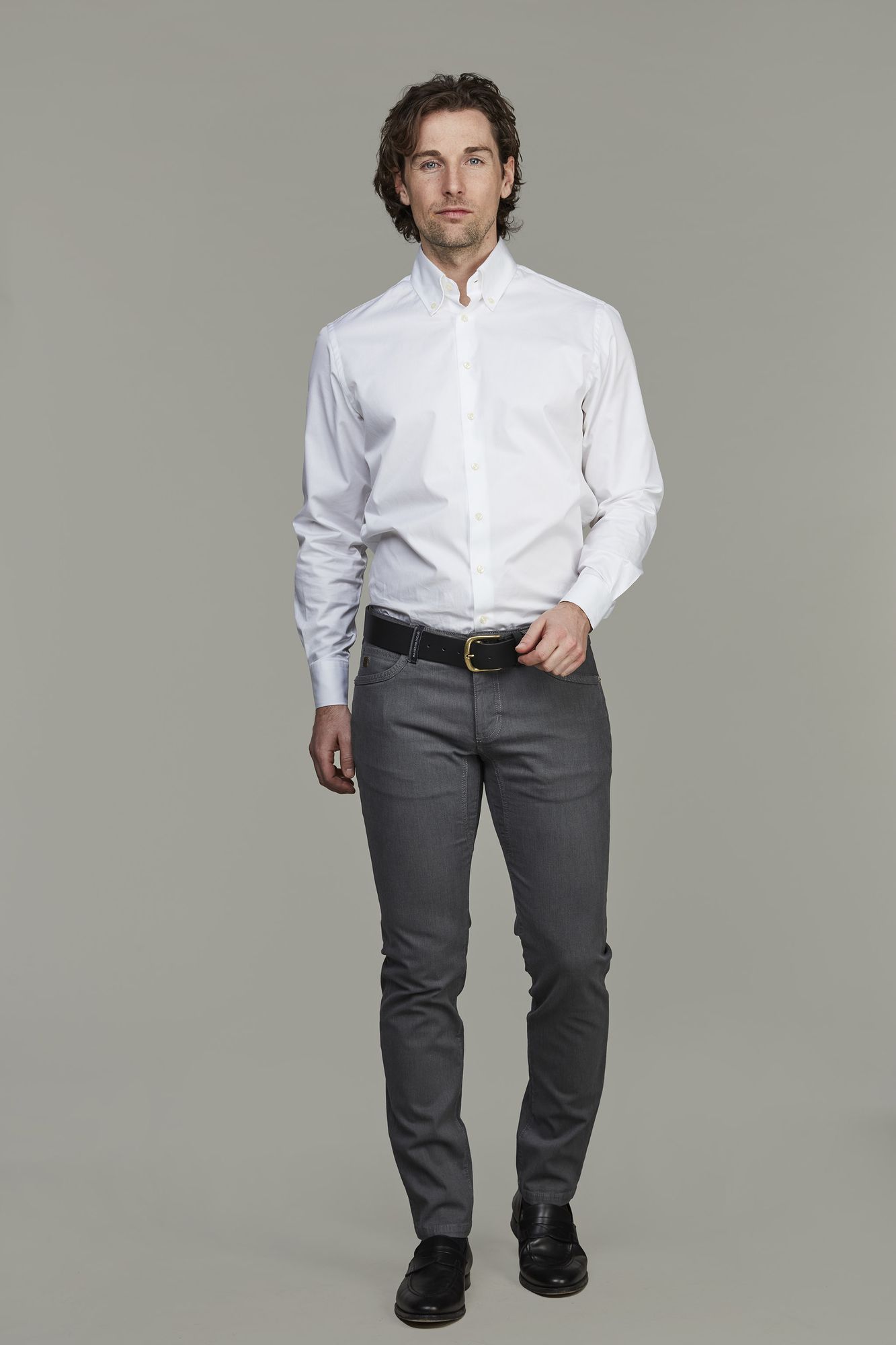 5-pkt Cut N´Sew Satorial Stretch, Grå, 42/34, Hansen & Jacob - 42