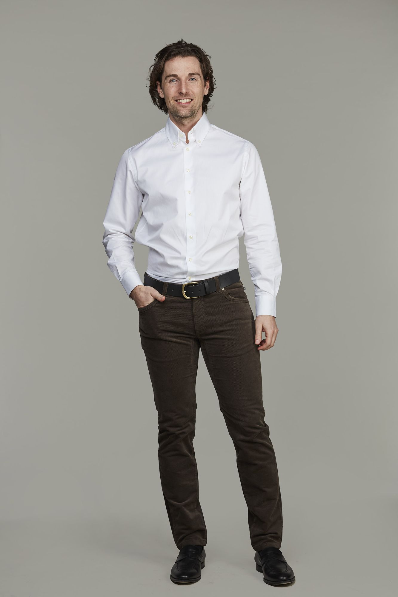 5-pkt Cut N´Sew Twill Cord, Brun, 32/34, Hansen & Jacob - 32/34