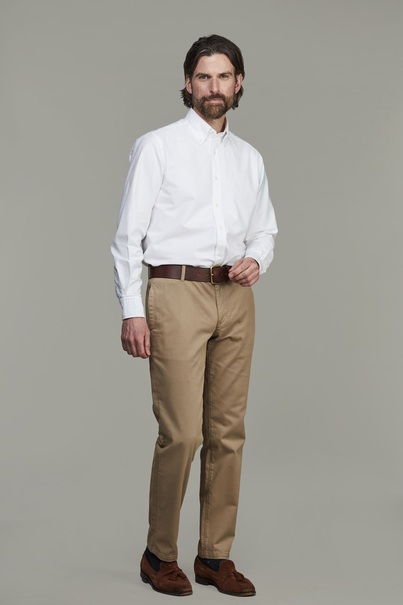 Exklusiva Chinos, Regular Chino Kirman, Beige, 36/34, Hansen & Jacob - 36/34