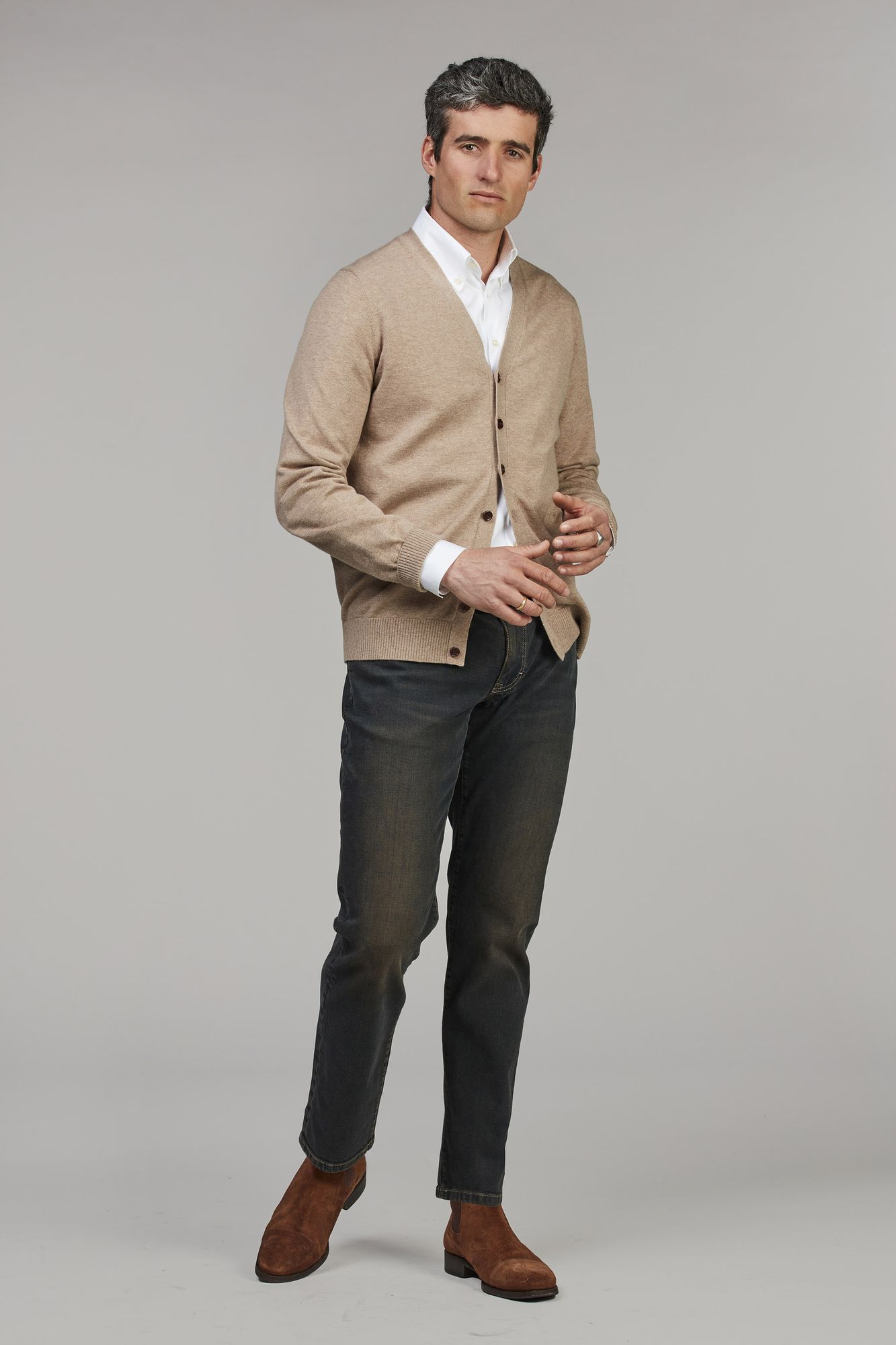 Exklusiva Jeans, 5-pkt Cape Town Denim Tinted, Antracit, 35/34, Hansen & Jacob – 35/34