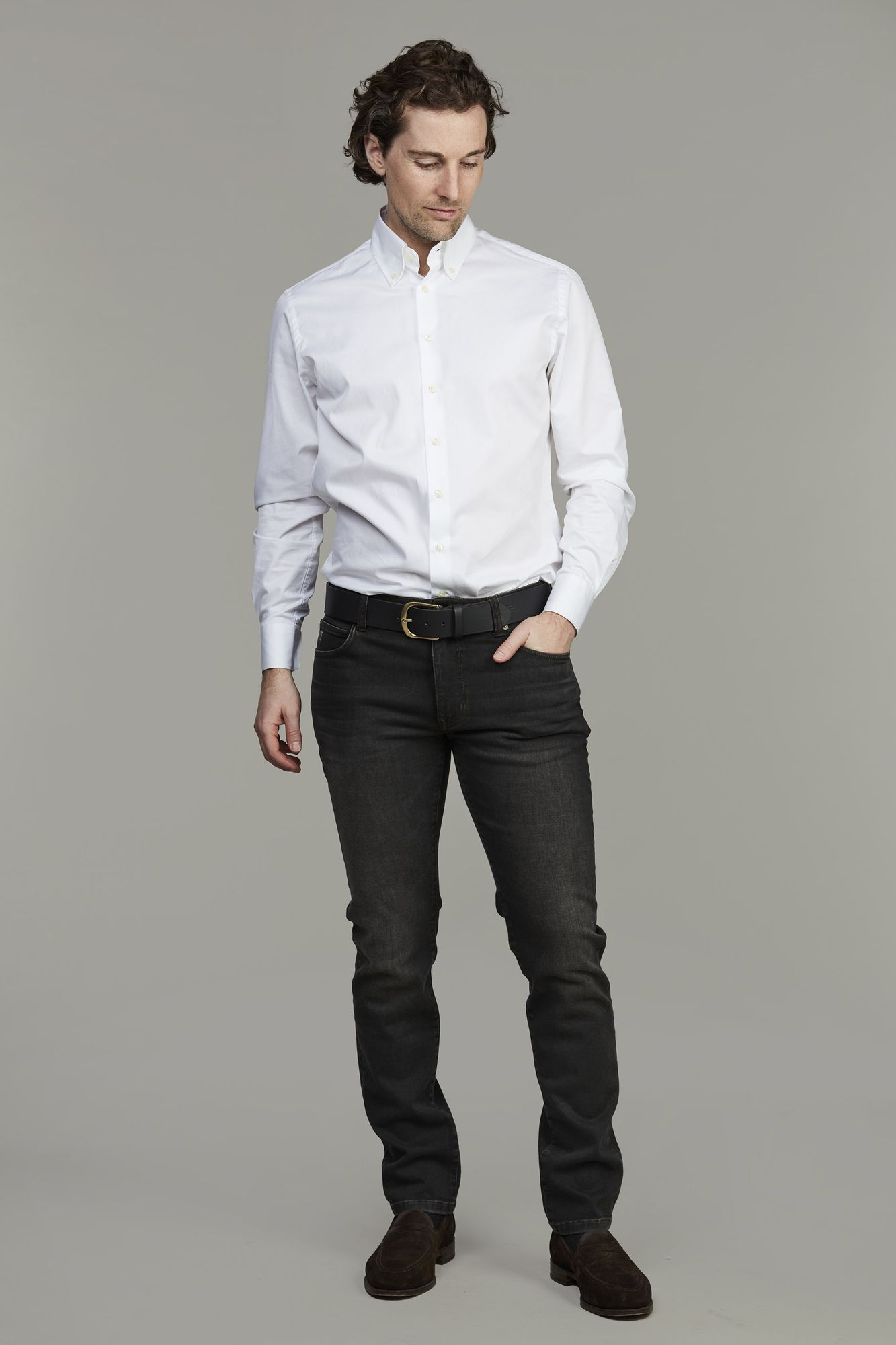 Exklusiva Jeans, 5-pkt Cape Town Antracit Denim, Antracit, 40/34, Hansen & Jacob - 40