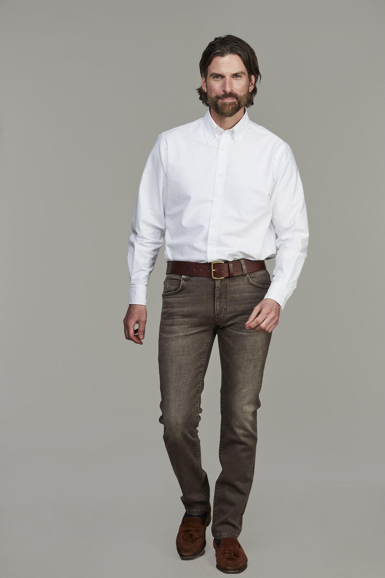 Exklusiva Jeans, 5-pkt Cape Town Brown Denim, Brun, 36/32, Hansen & Jacob - 36/32