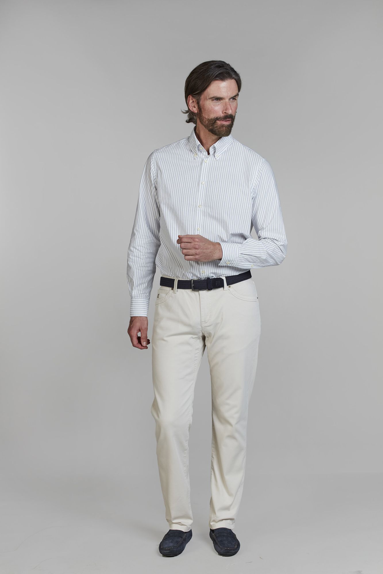 5-pkt Cut N´Sew Pan Oxford, Offwhite, 40/32, Hansen & Jacob - 40
