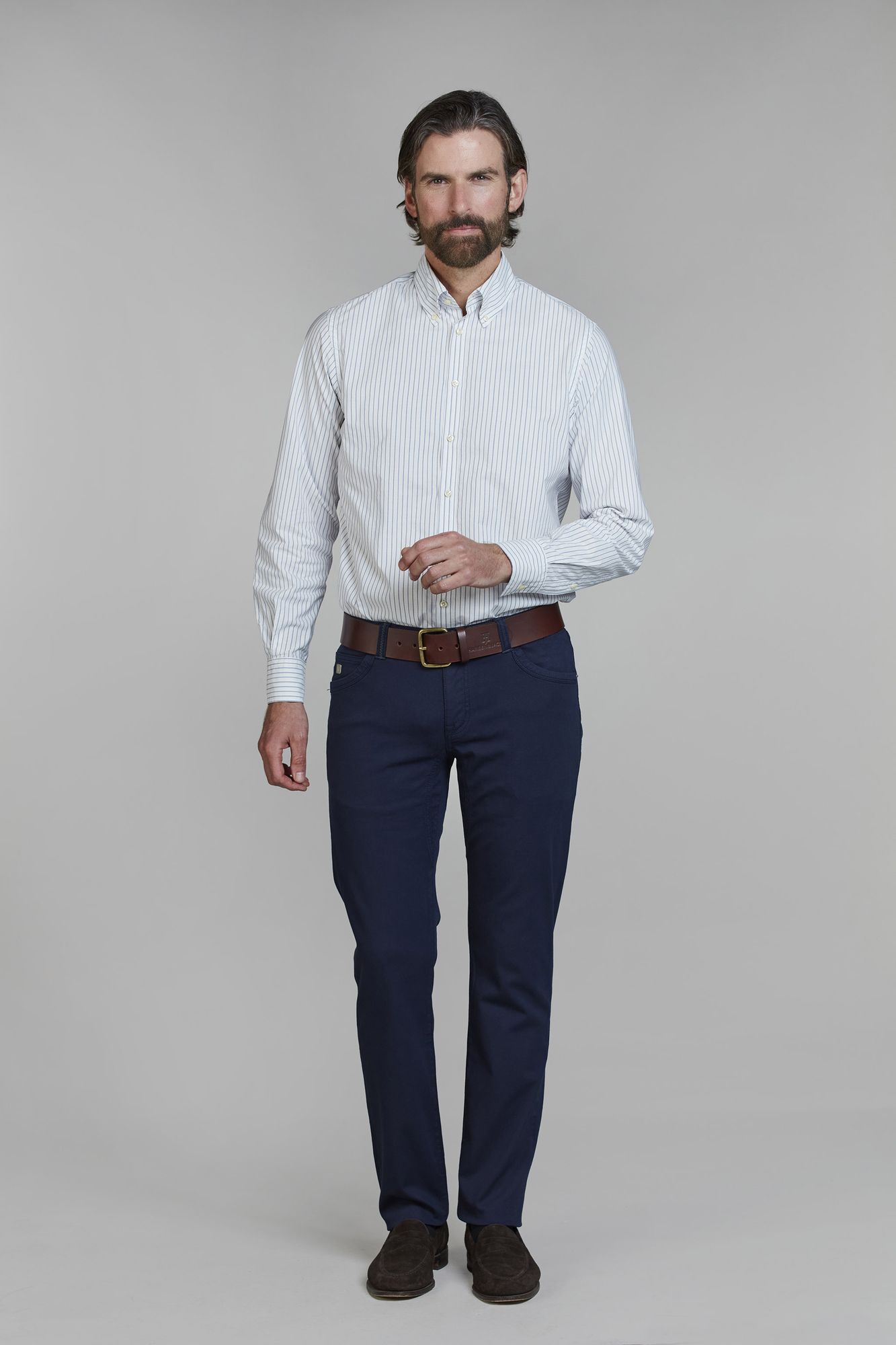 5-pkt Cut N´Sew Pan Oxford, Marinblå, 32/32, Hansen & Jacob - 32/32
