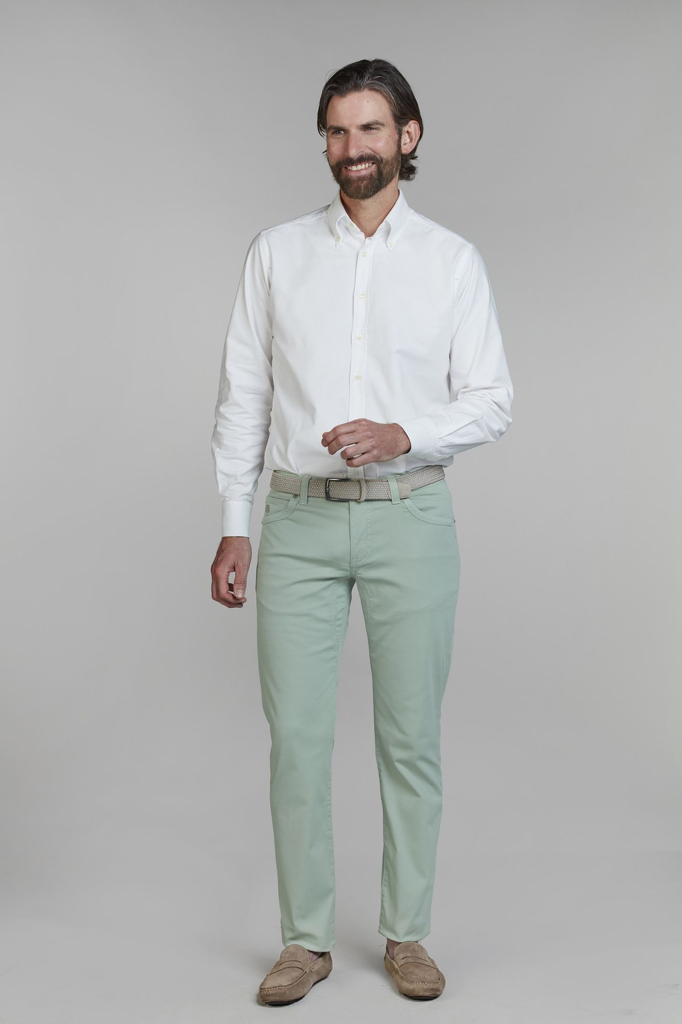 5-pkt Cut N´Sew Pan Oxford, Grön, 40/32, Hansen & Jacob - 40