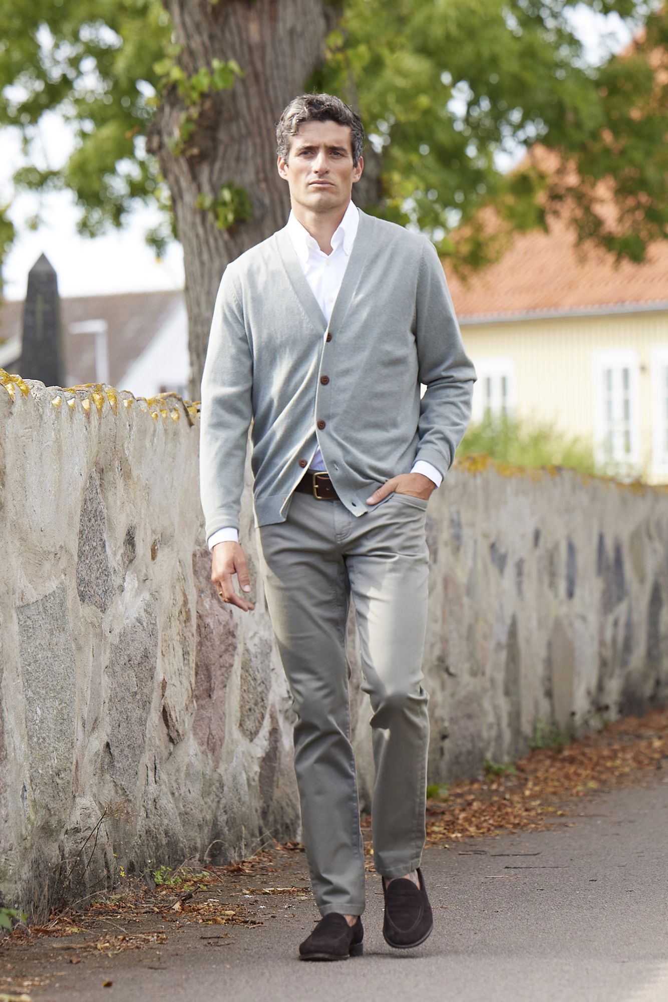 5-pkt Cut N´Sew Dual Flex, Khakigrön, 38/34, Hansen & Jacob - 38/34
