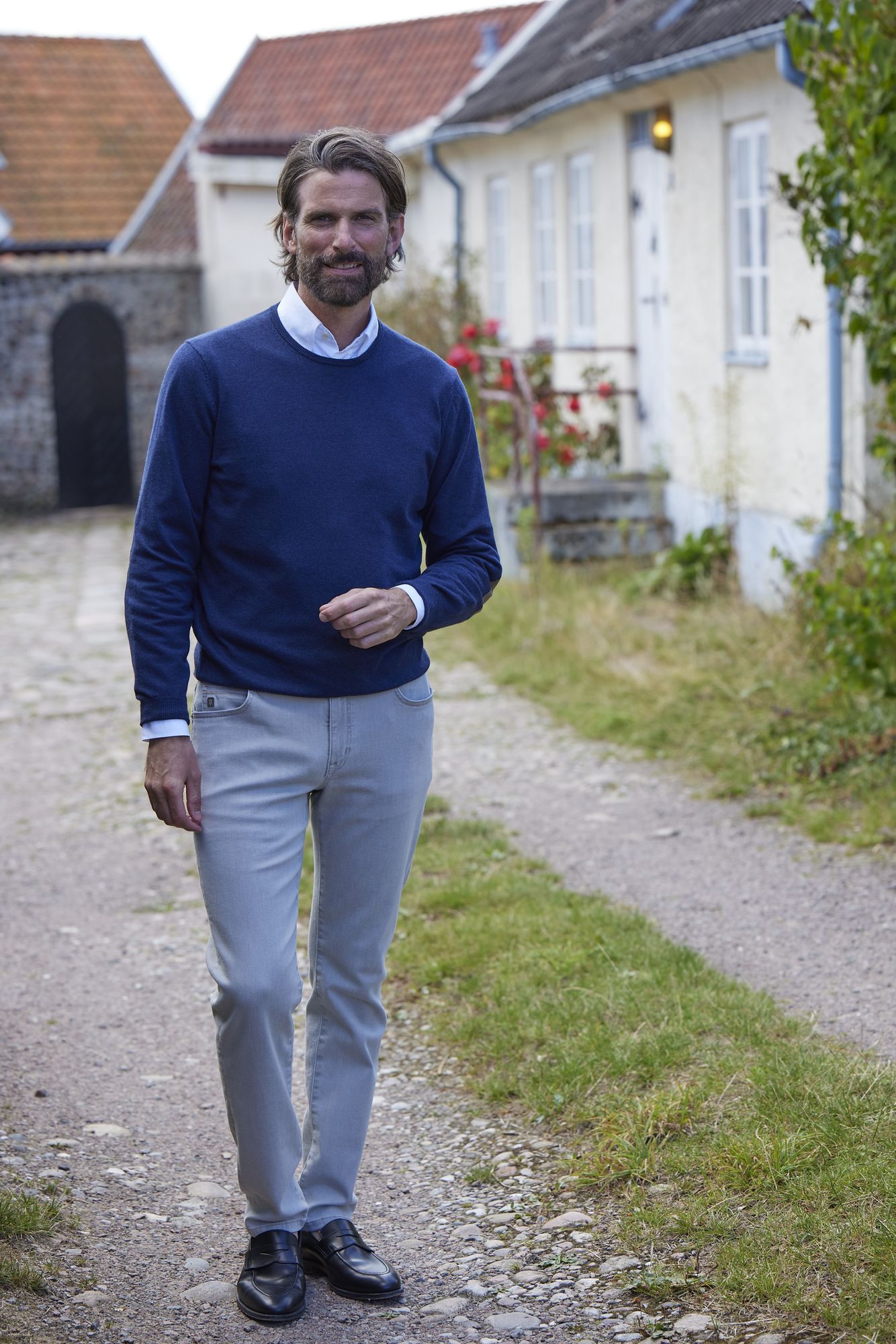 Exklusiva Jeans, 5-pkt Cape Town Coloured Denim, Ljusgrå, 34/32, Hansen & Jacob - 34/32