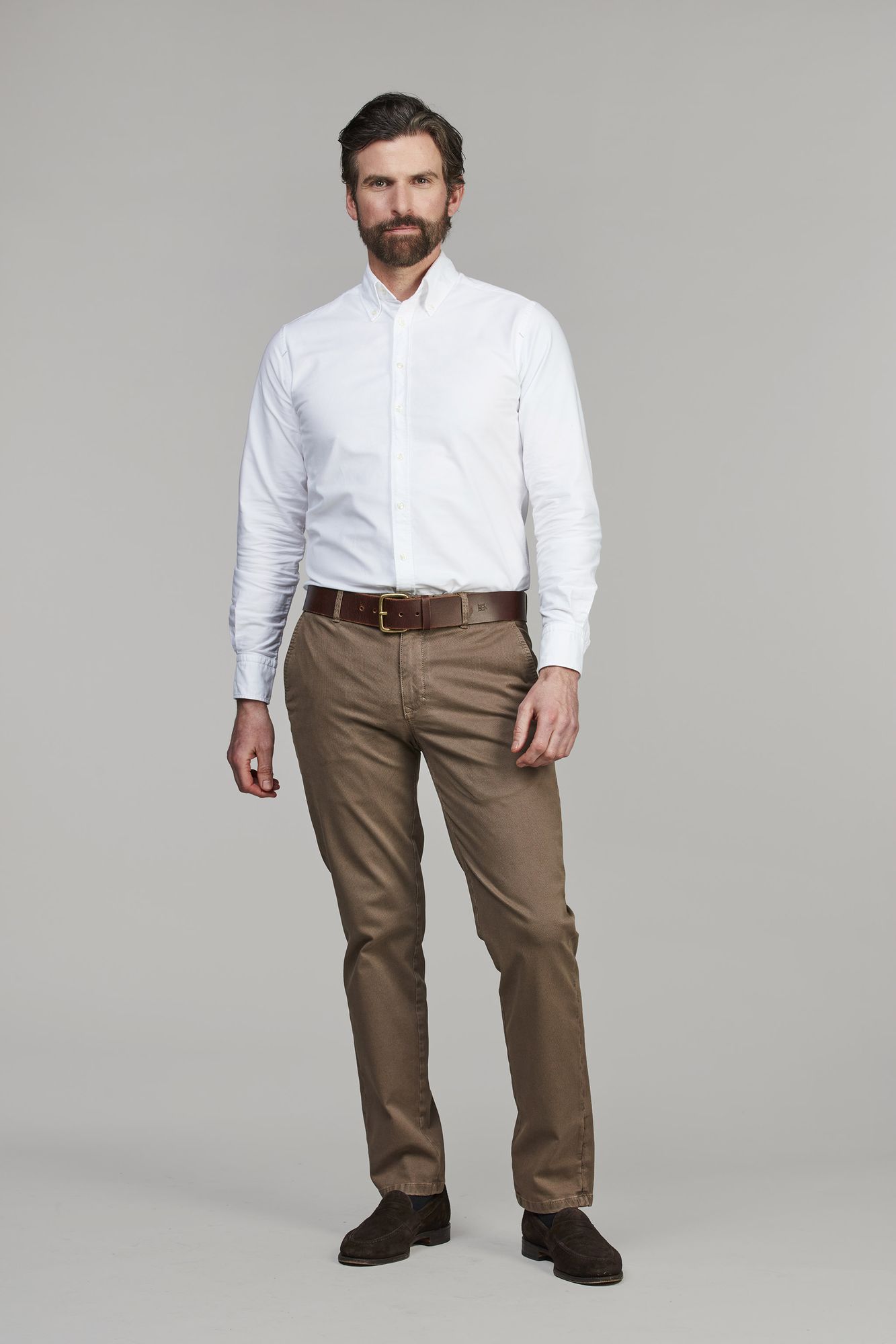 Classic Chino Bormio Print MÖRKBEIGE