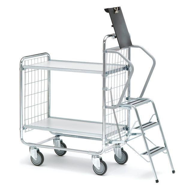 Step trolley 100 2 shelves
