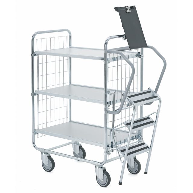 Step trolley 100 3 shelves