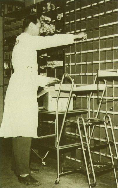 Volvos spare parts storage, Ulricehamn 1958