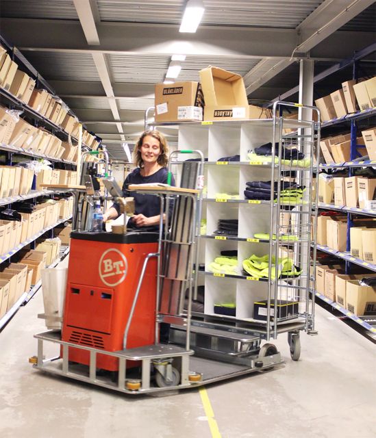 Plocktruck hos Blåkläder