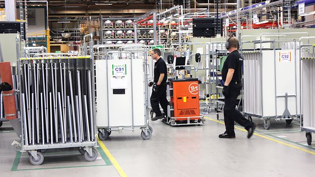 Tåg för materialhantering effektiviserar