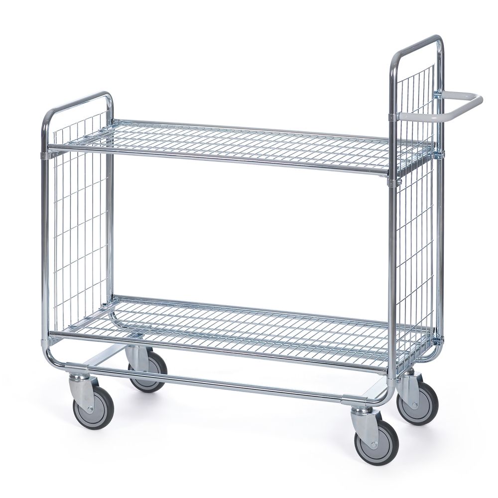 Shelf trolley 100 Grid 2 shelves