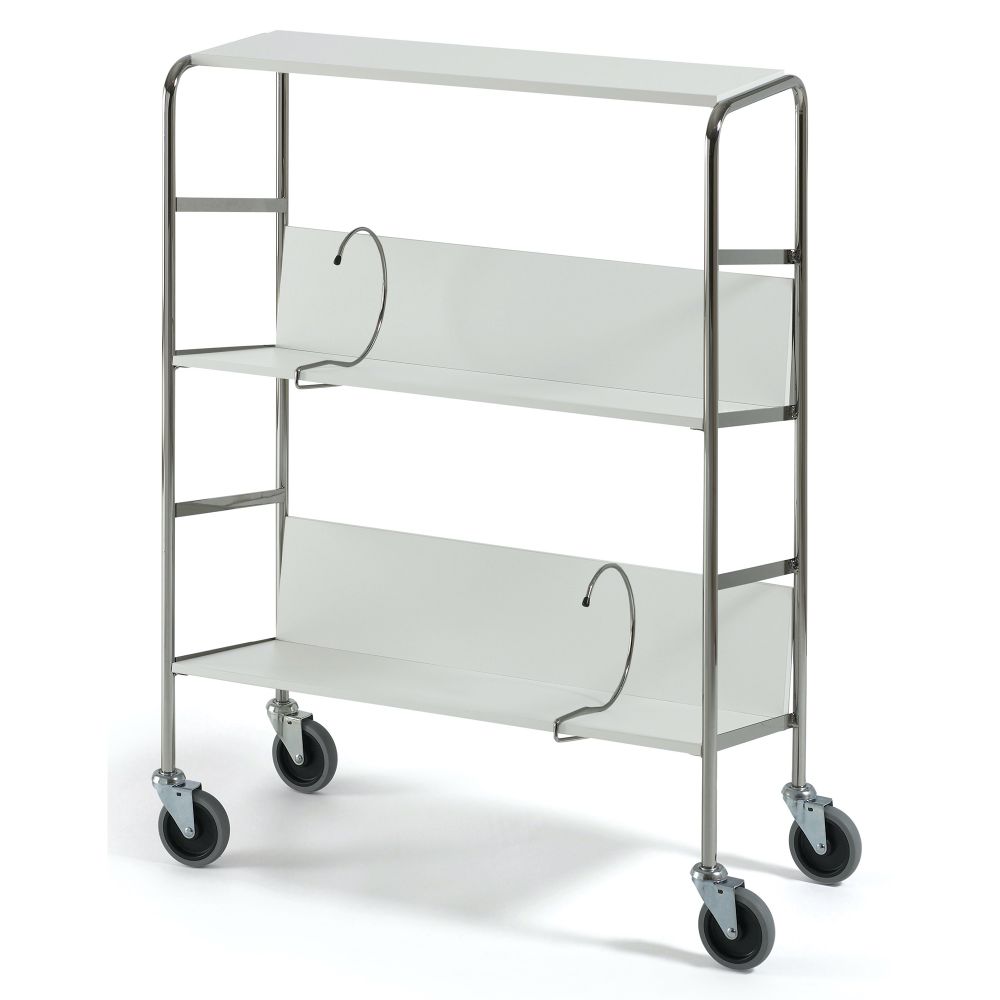 File trolley long with top shelf