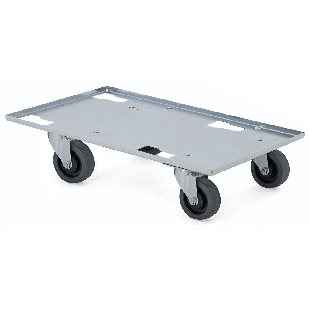 Sheet metal dolly with swivel wheels