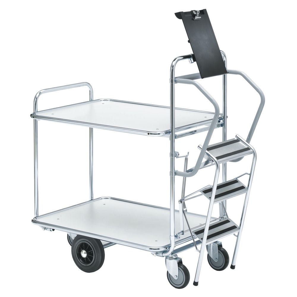 Step trolley 200 2 shelves