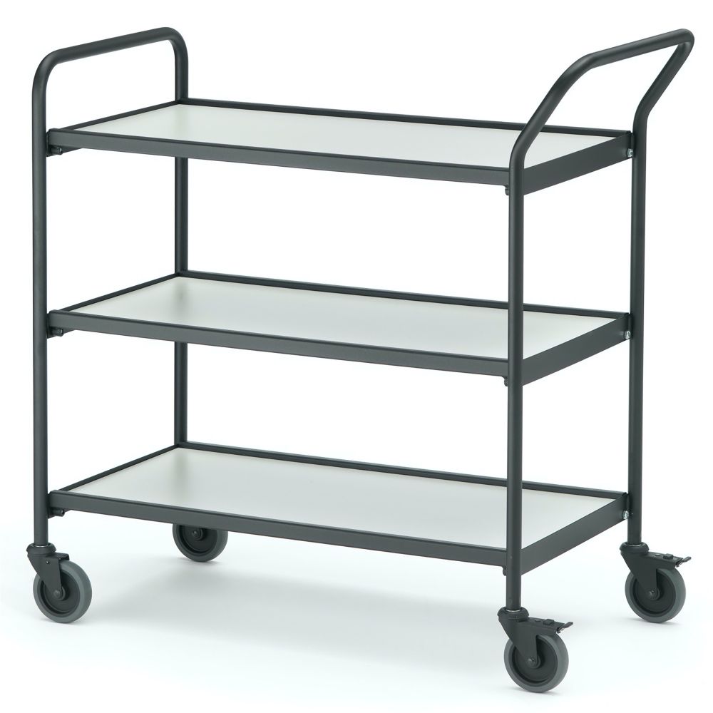 Servierwagen 1 Fahrhandgriff + Stirnseite