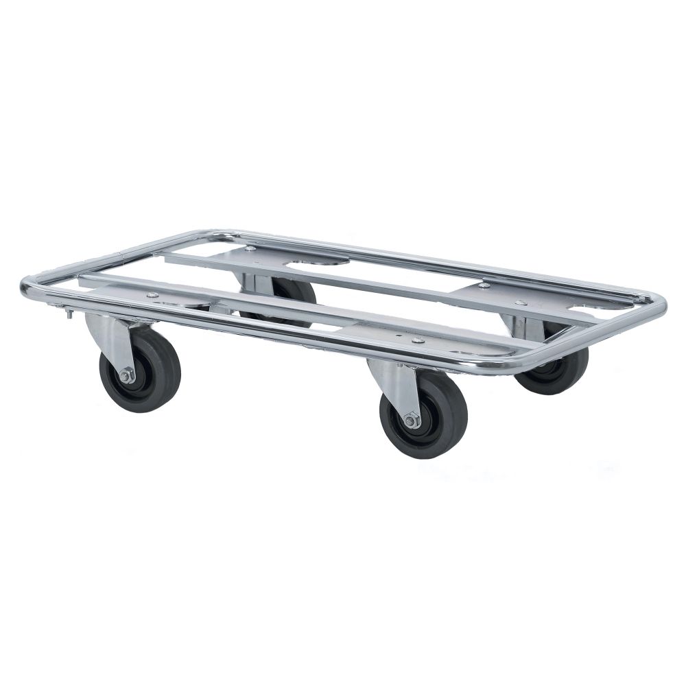 Steel tube dolly with swivel wheels
