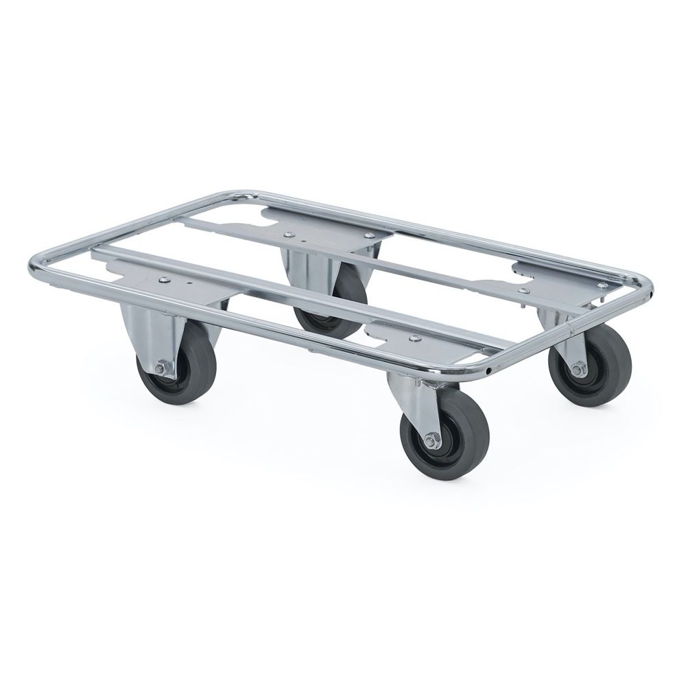 Steel tube dolly with two swivel and two fixed wheels