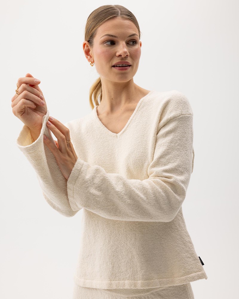 Angelina V-neck Off White