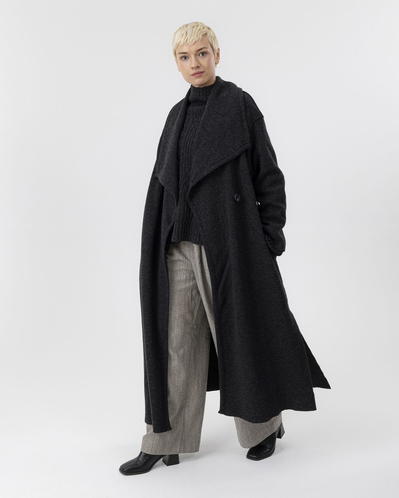 Astrid Wide Coat Anthracite Mel.
