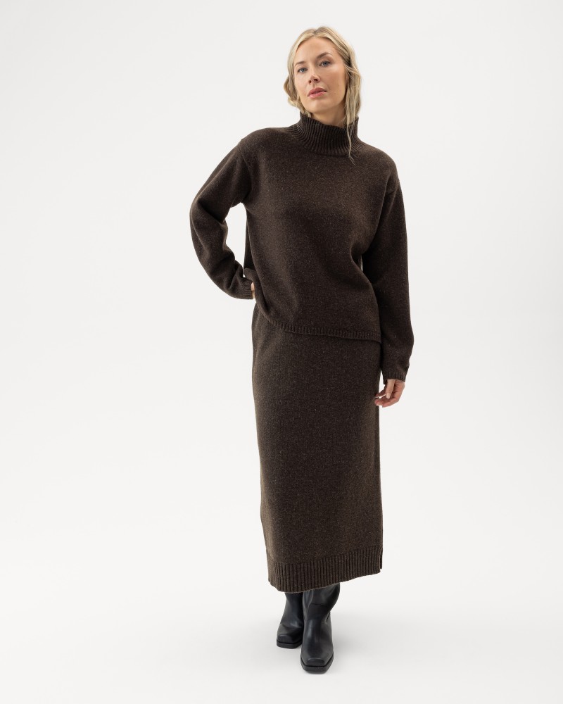 Betty Long Skirt Betty Long Skirt Brown Mel.