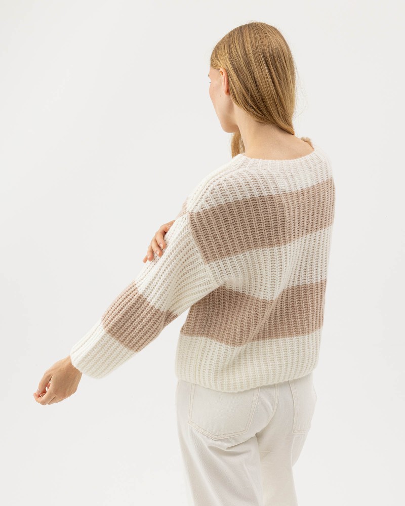 Cajsa Sweater Off White/Warm Sand