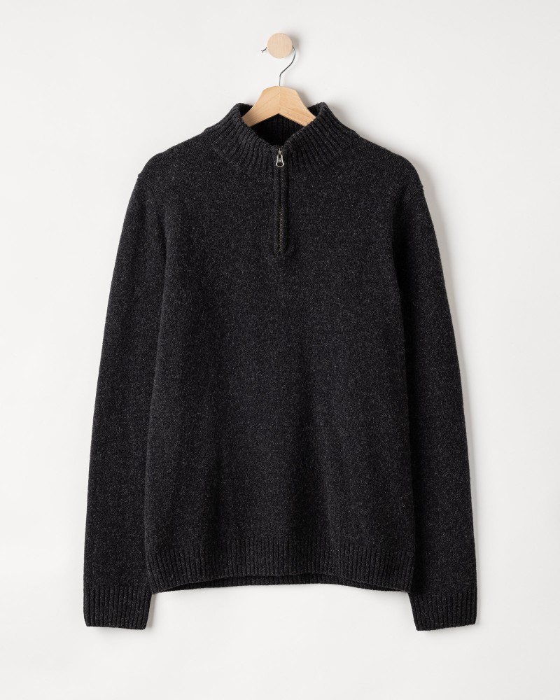 Charles T-neck Black Mel.