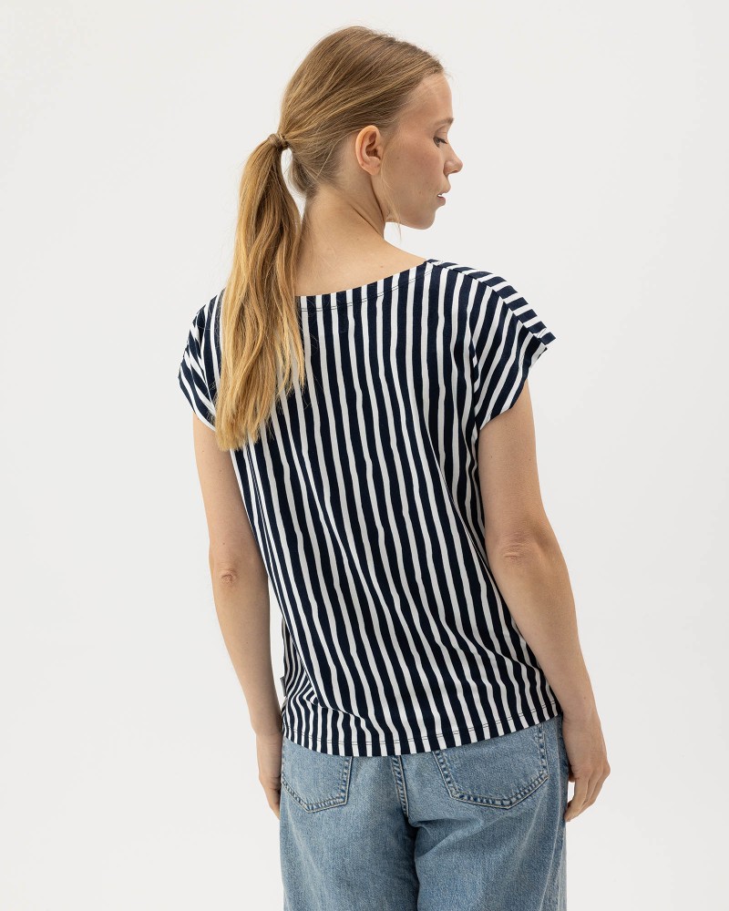 Ellen Capsleeve Navy/Off White