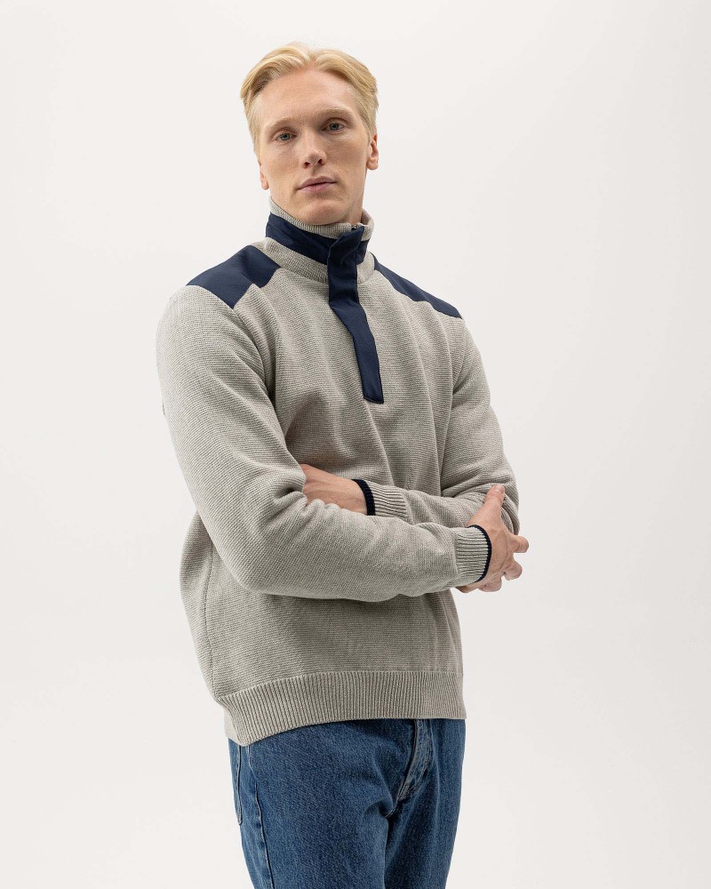 Eskil T-neck WP Light Grey Mel.