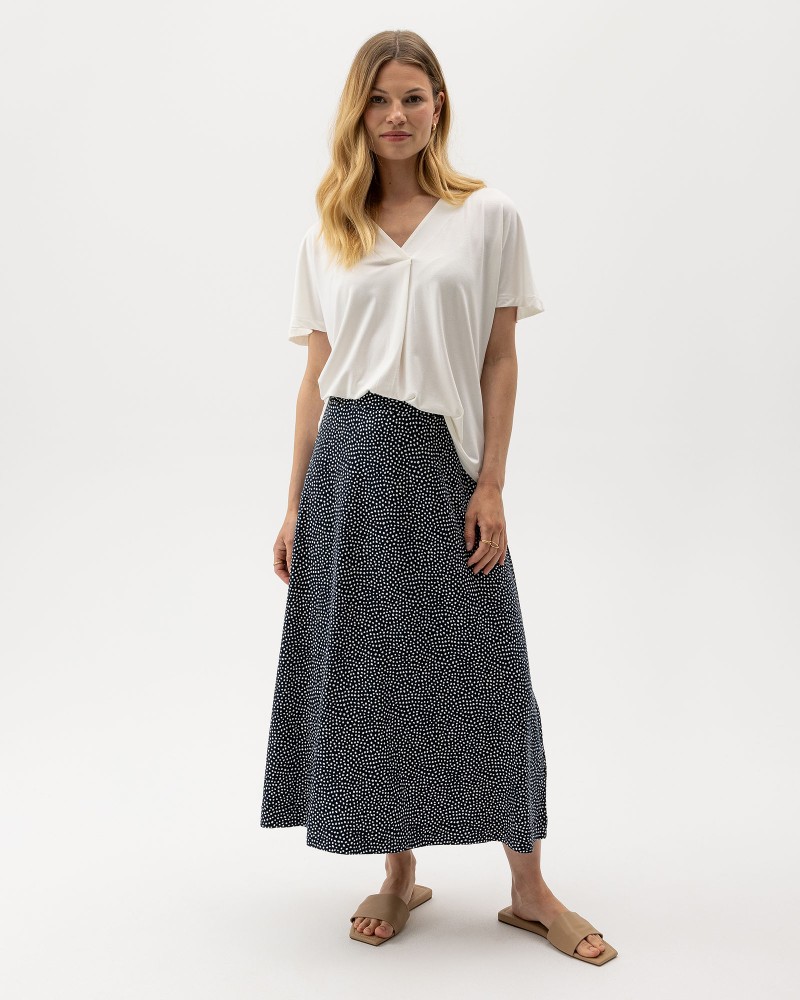 Esther Skirt Navy/Off White (dot)