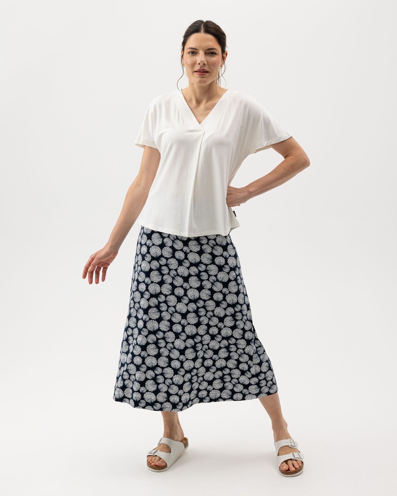 Esther Skirt Navy/Off White (shell)
